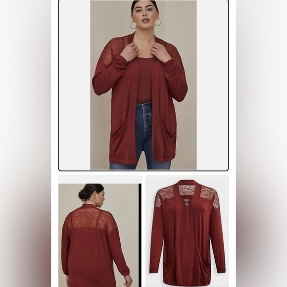 TORRID Super Soft Knit Cardigan
Lace Yolk Plus Size 4 - Picture 1 of 8